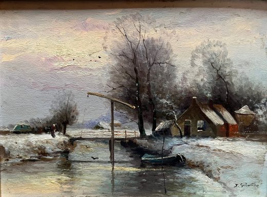 Winterlandschaft Öl